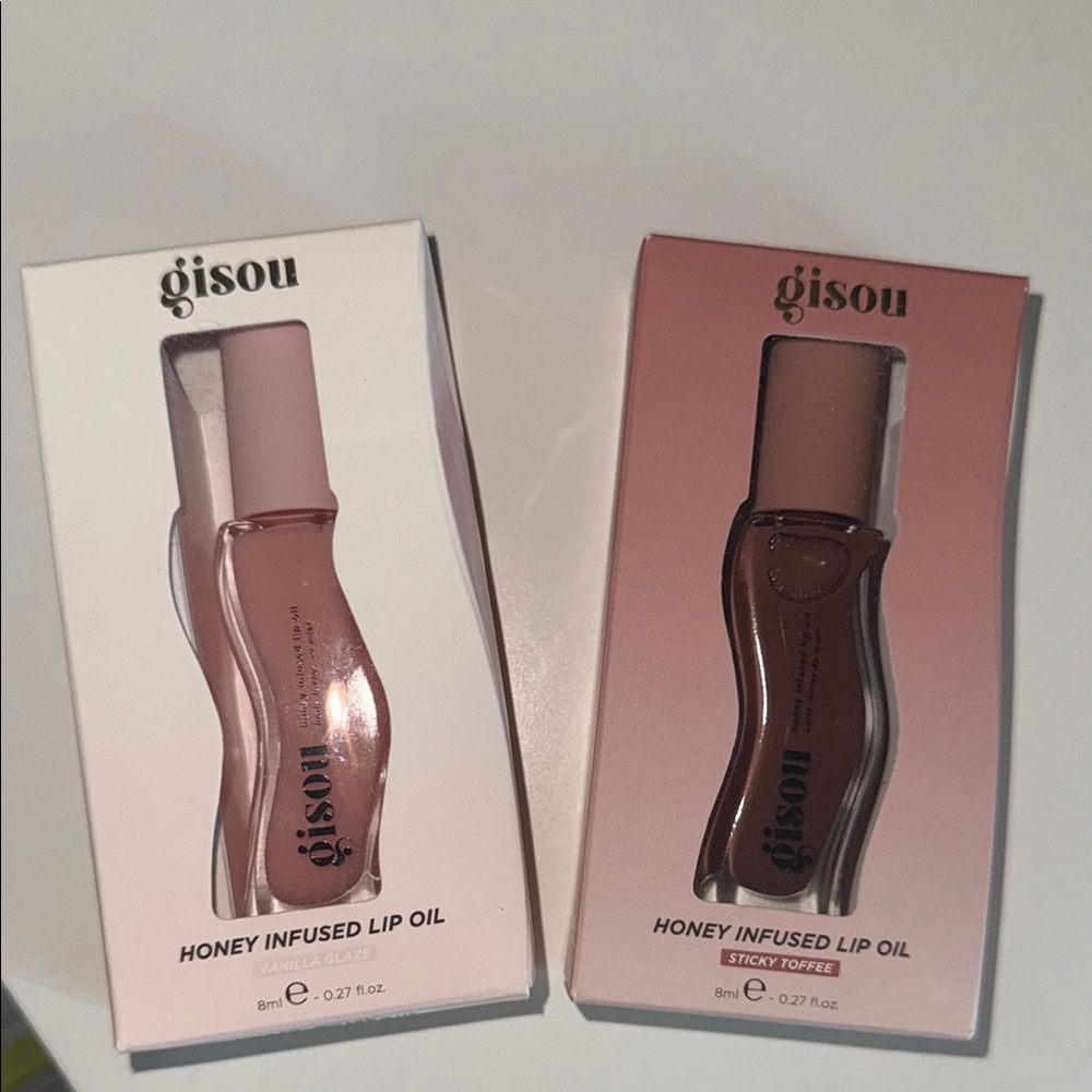 Honey Infused Lip Oil Set - Vanilla Glaze & Sticky Toffee